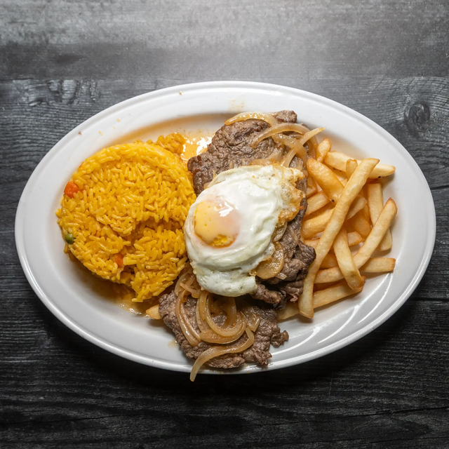 Beef Steak with Egg.